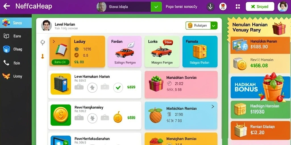 Tampilan antarmuka yang menarik dan user-friendly.