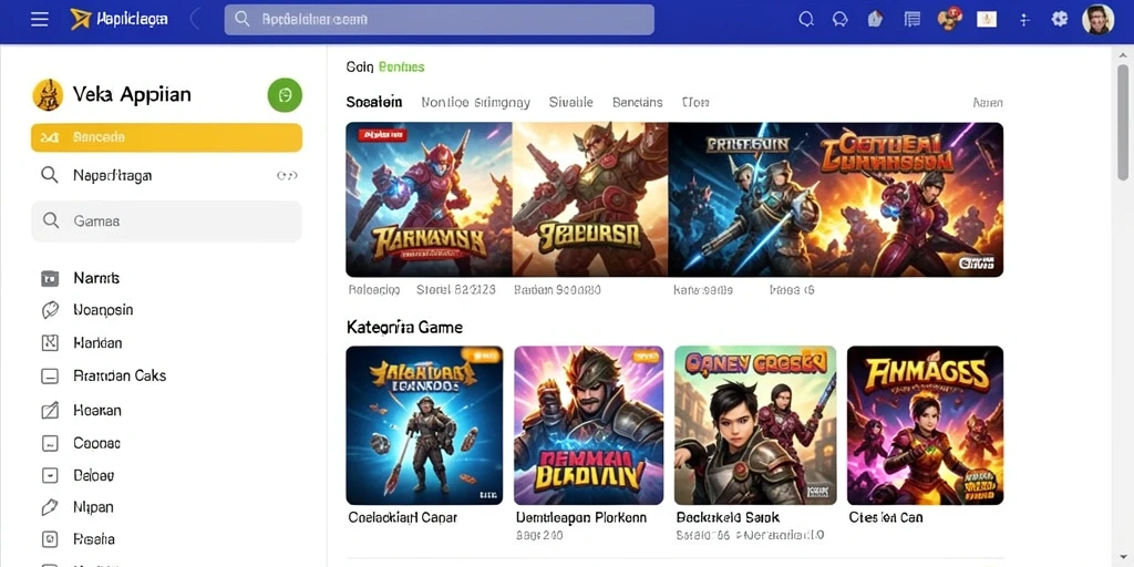 Tampilan menu utama yang menarik dan user-friendly.