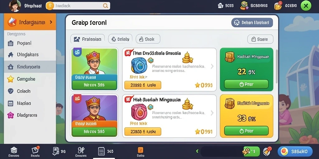 Tampilan beranda yang menarik dan user-friendly.